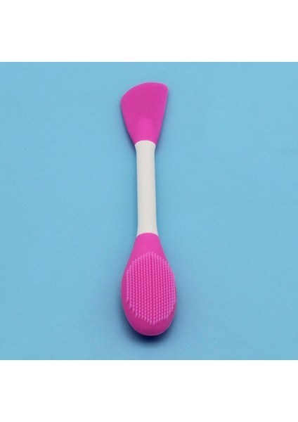 Kırmızı Stil Çift Uçlu Silikon Maske Fırçası Smear Tipi Çamur Yıkama Siyah Nokta Fırçası Yüz Temizleme Fırçası Silikon Yüz Scrubber (Yurt Dışından)