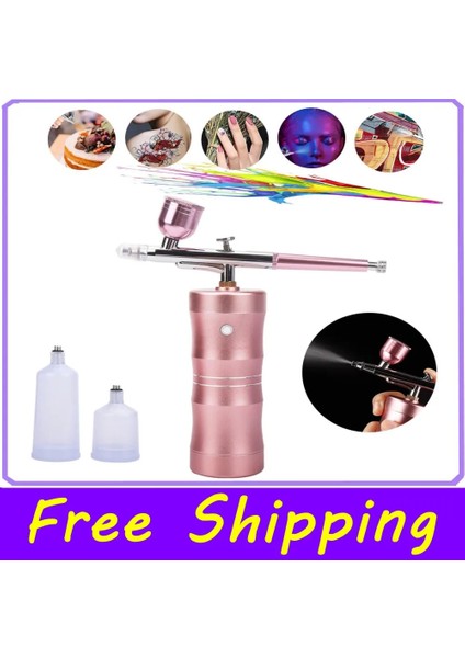 Mavi Stil Taşınabilir Mini Airbrush Yüz Su Oksijenasyon Makinesi Nano Sprey Yüz Nemlendirici Gençleştirme Tırnak Dövme Zanaat Kek (Yurt Dışından) indirimleri