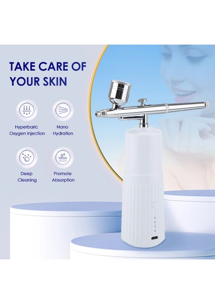 Yeşil Stil Taşınabilir Oksijen Enjektör Şarj Edilebilir Yüz Airbrush Yüz Nemlendirici Püskürtücü Hava Kompresörü Kiti Güzellik Cilt Bakımı Araçları (Yurt Dışından) fiyatları