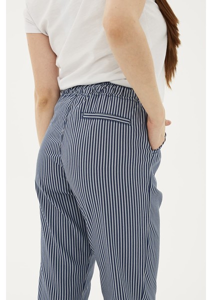 Çizgili Relaxed Fit Pantolon Kadın Pantolon 24Y0344K1 indirimleri