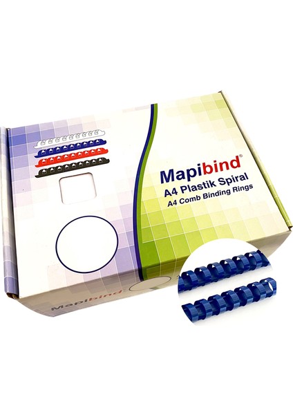 Mapibind 25MM Plastik Spiral Lacivert 50 Ad.