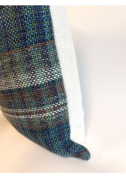 Ekose Desenli Lacivert Yastık Kılıfı modelleri