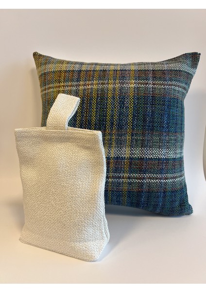 Ekose Desenli Lacivert Yastık Kılıfı indirimleri