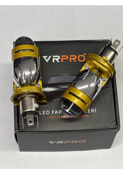 H4 Lens Mercek Yüksek Işık Şimşek Etkili 12V -24V Uyumlu LED Ampul