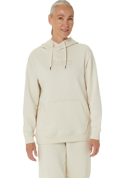 Asics Logo Oth Hoodie Kadın Bej Sweatshirt 2032C845-200