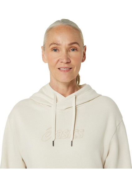 Asics Logo Oth Hoodie Kadın Bej Sweatshirt 2032C845-200
