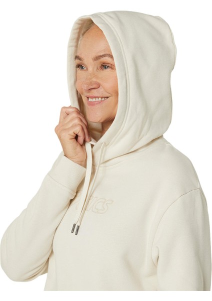 Asics Logo Oth Hoodie Kadın Bej Sweatshirt 2032C845-200