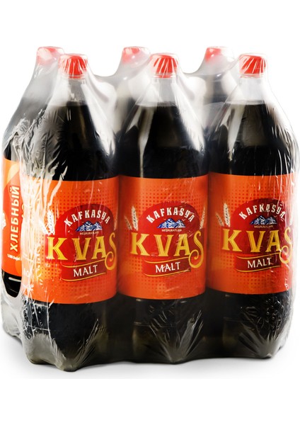 Kafkasya Meşrubatları KVAS (MALT) Aromalı Gazlı İçecek ( 2 Lt. x 6 Adet)