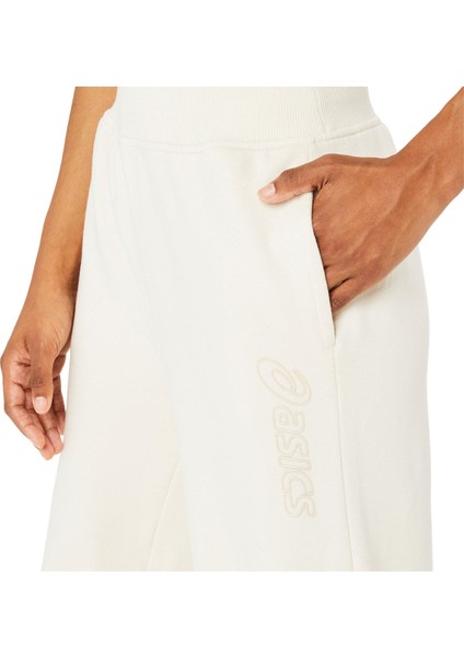 Asics Logo Sweatpant Kadın Bej Eşofman Altı 2032C844-200