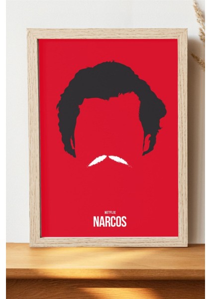 Minimalist Narcos Poster - Çerçevesiz Tv Dizi Poster