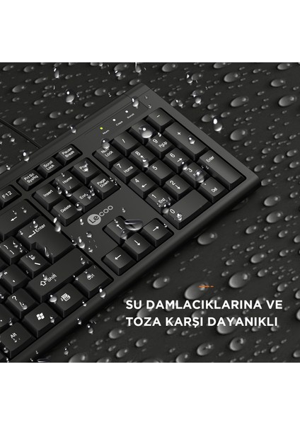 Lenovo Lecoo KB101 USB Kablolu Türkçe Q Klavye Siyah