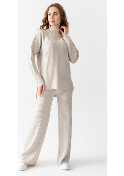 Oversize Fitilli Alt Üst Triko Takım 6308