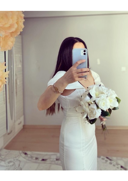 Gelin buketi Krem Şakayık ve Gül Manolya Gelin Çiçeği Söz Çiçeği El Buketi fırsatları