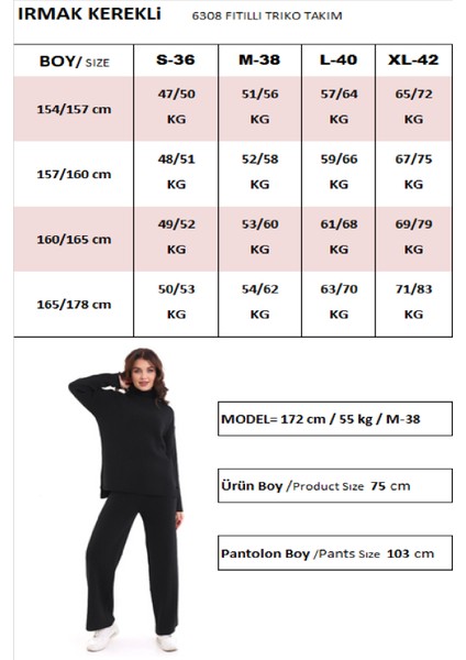 Oversize Fitilli Alt Üst Triko Takım 6308 fırsatları