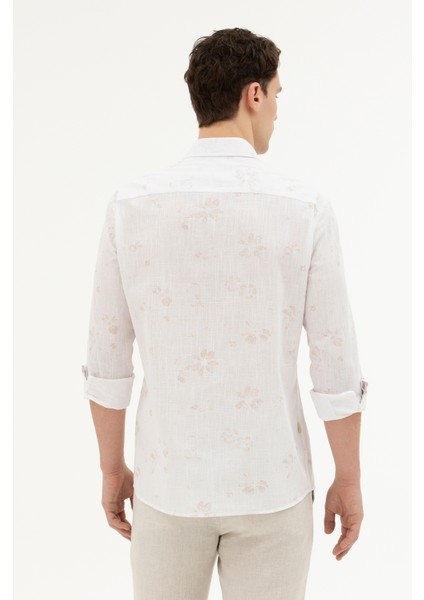 Erkek Bej Regular Fit Uzun Kollu Gömlek 50284207-VR011