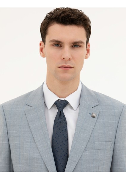 Erkek Açık Mavi Slim Fit Takım Elbise 50285267-VR003