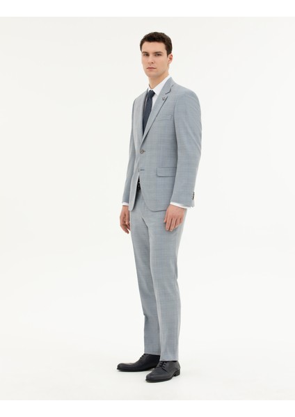 Erkek Açık Mavi Slim Fit Takım Elbise 50285267-VR003