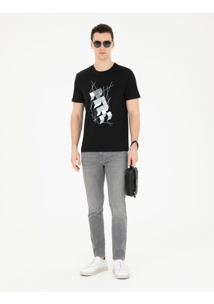 Erkek Gri Slim Fit Jean Pantolon 50285130-VR024