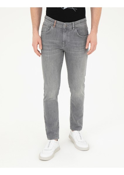 Erkek Gri Slim Fit Jean Pantolon 50285130-VR024 fiyatları