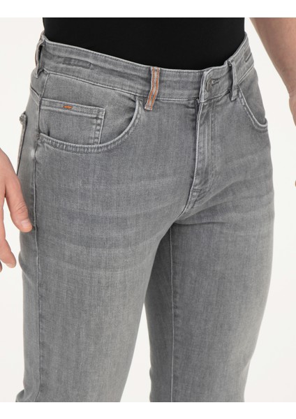 Erkek Gri Slim Fit Jean Pantolon 50285130-VR024 indirimleri