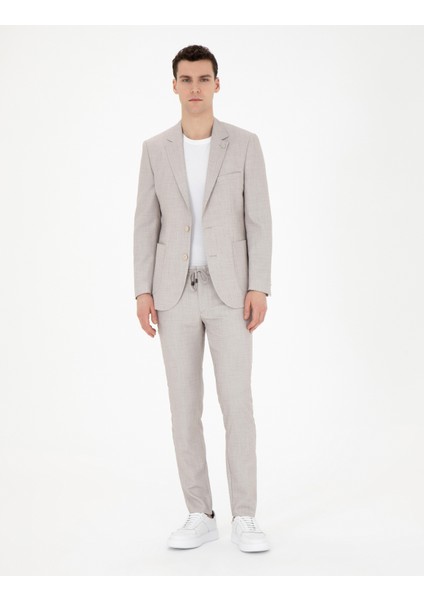 Erkek Bej Ex. Slim Fit Takım Elbise 50285298-VR011