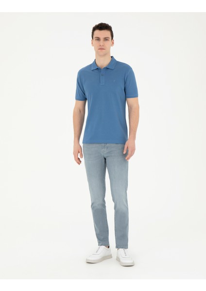 Erkek Açık Mavi Slim Fit Jean Pantolon 50285096-VR003