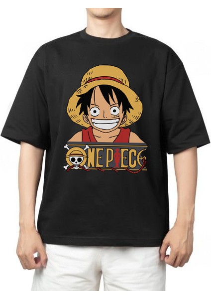 Monkey D Luffy Baskılı Oversize Unisex T-Shirt