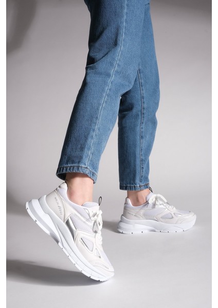 Kadın Sneaker Spor Ayakkabı Kalın Taban Bağcıklı Nevila