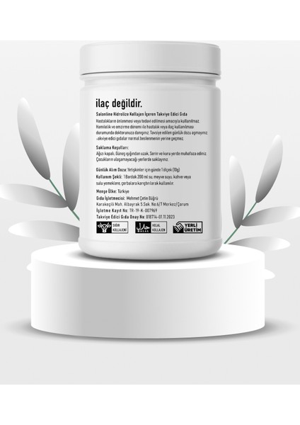 Katkısız ve Aromasız Hidrolize Peptit Kollajen 300 Gram fiyatları