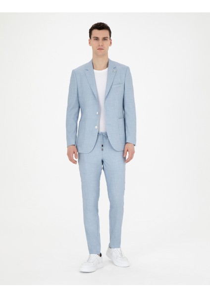 Erkek Açık Mavi Ex. Slim Fit Takım Elbise 50285298-VR003