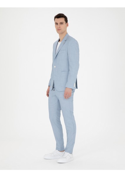 Erkek Açık Mavi Ex. Slim Fit Takım Elbise 50285298-VR003