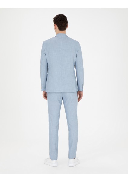 Erkek Açık Mavi Ex. Slim Fit Takım Elbise 50285298-VR003