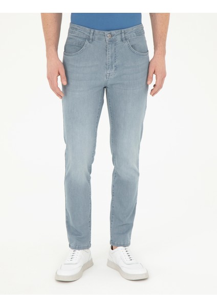 Pierre Cardin Erkek Açık Mavi Slim Fit Jean Pantolon 50285096-VR003