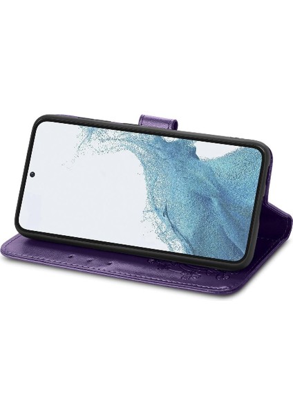 Samsung Galaxy S23 Dört Yapraklı Yonca Zarif Iş Çevirme Telefon Kılıfı (Yurt Dışından) modelleri