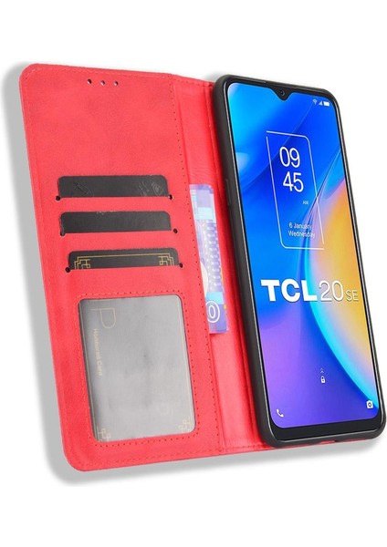 Tcl 20 Se Manyetik Kapatma Cüzdan Pu Deri Için Telefon Kılıfı (Yurt Dışından)