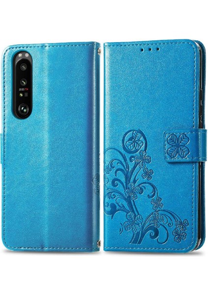 Sony Xperia 1 Iii Dört Yapraklı Yonca Zarif Iş Kısa Kayış Için Telefon Kılıfı (Yurt Dışından)
