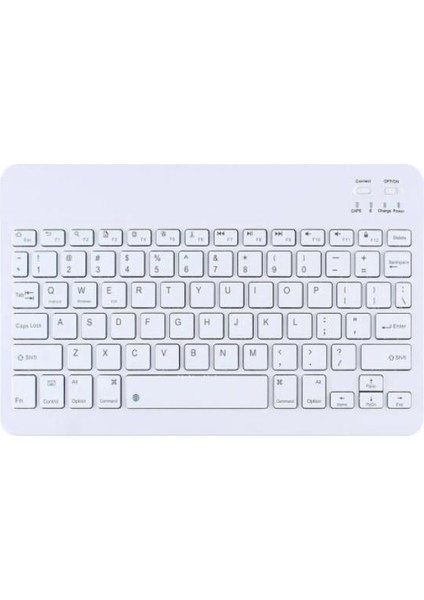 Huawei Matepad T10S 10.1" Uyumlu Kablosuz Bluetooth Şarj Edilebilir Mini Q Klavye Mouse Seti - Beyaz