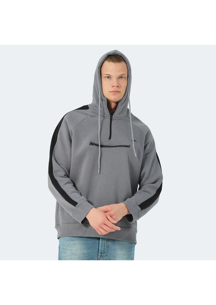 KLEMENT IN Erkek Slim Fit Sweatshirt Koyu Gri fırsatları