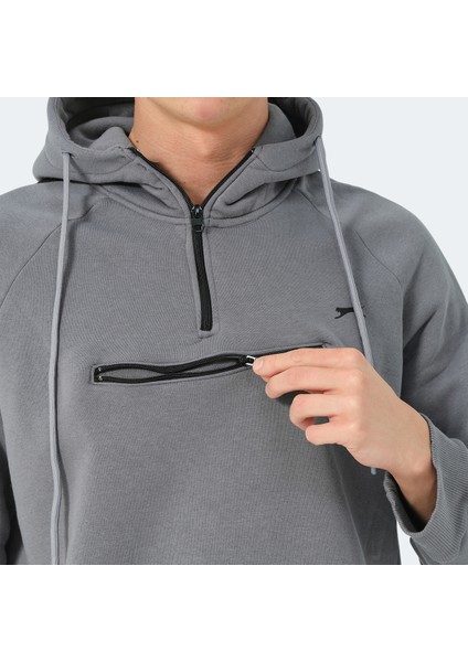 KLEMENT IN Erkek Slim Fit Sweatshirt Koyu Gri indirimleri