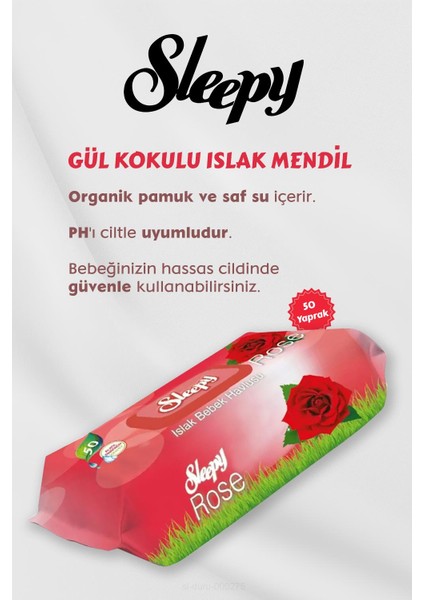 250 Adet Gül Kokulu Islak Havlu, Amber Oda Kokusu Hediyeli
