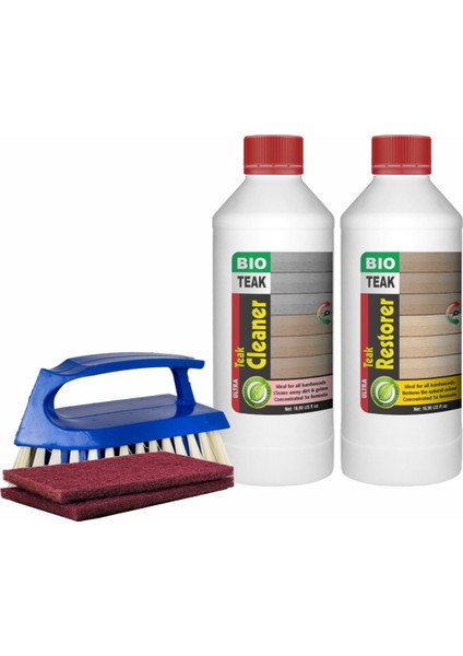 Bıo-Teak Care Kıt / Ultra (2 x 500 Ml) 2 Aşamalı Konsantre Teak Bakım Seti