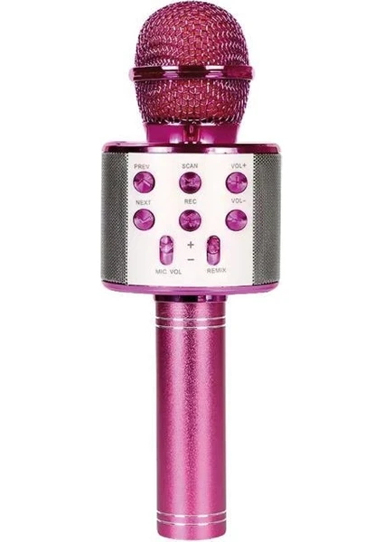 Bluetooth Karaoke Mikrofon Pembe MCF-10