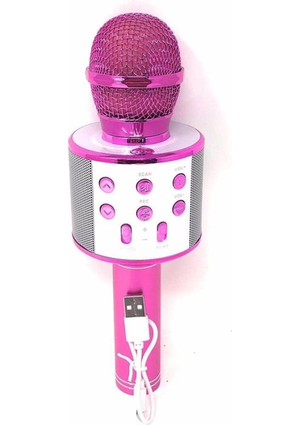 Bluetooth Karaoke Mikrofon Pembe MCF-10