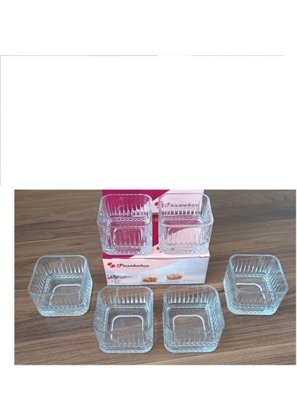 Elysia Kare Çerezlik Reçellik Köşeli Tatlı Kasesi 250 cc 6 Adet 530138