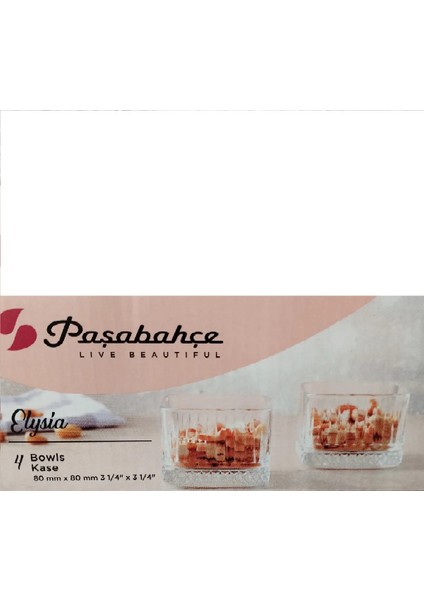 Elysia Kare Çerezlik Reçellik Köşeli Tatlı Kasesi 250 cc 6 Adet 530138 fiyatları