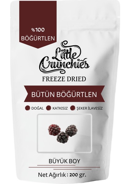 Freeze Dried Bütün Böğürtlen - 200 Gr. - Büyük Boy - Dondurularak Kurutulmuş