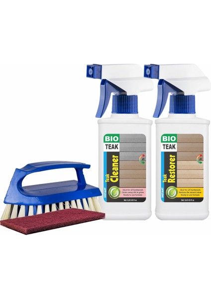 Bıo-Teak Care Kıt / Essentıal (2 x 250 Ml) 2 Aşamalı Kullanıma Hazır Teak Bakım Seti