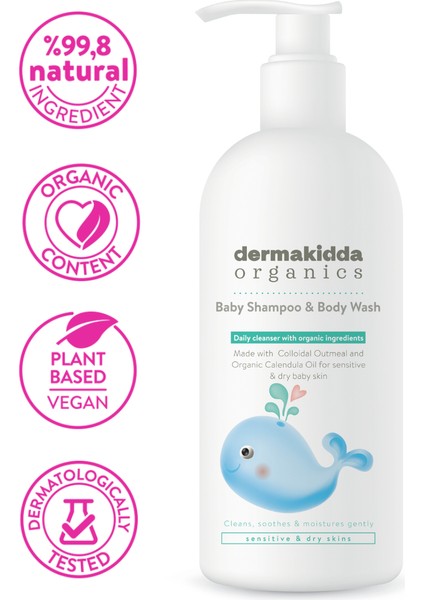 Dermakidda Organics Organik Bebek ve Çocuk Şampuanı