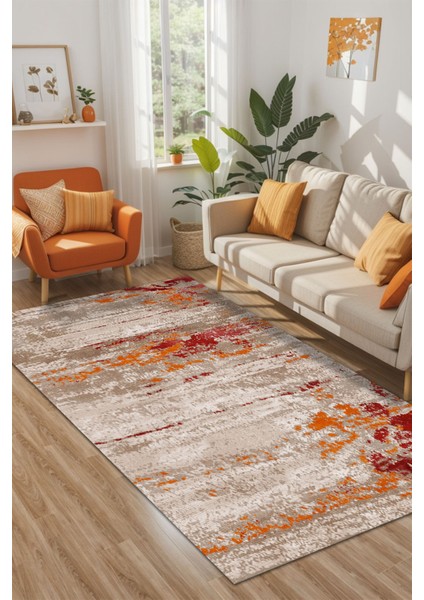 Laura Abstract Kadife Yıkanabilir Kaymaz Pamuk Tabanlı Salon Halısı fiyatları