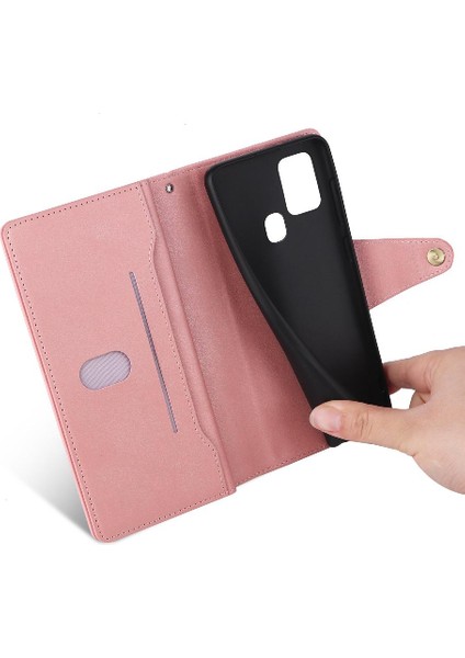Samsung Galaxy A21S Fermuar Cüzdan Kapak Için Kılıf ile El Kayışı Kartı (Yurt Dışından) indirimleri